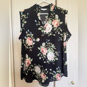 Floral sleeveless top, by Amaryllis in a size 1x
